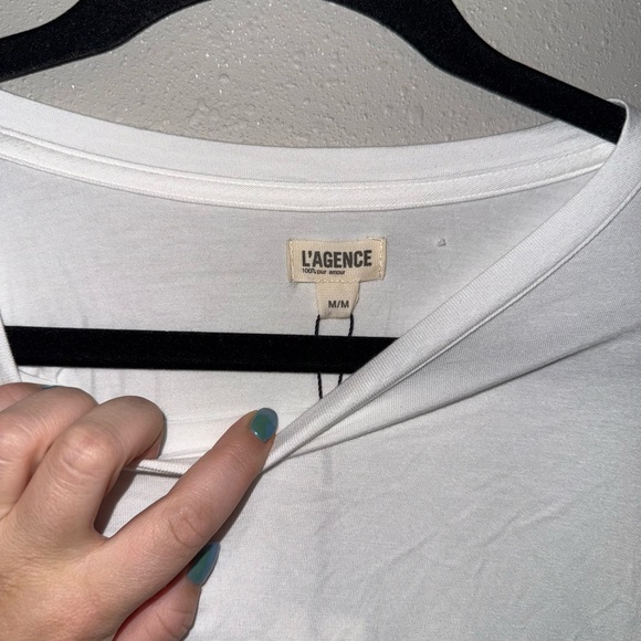 New | Lagence White Tee Medium - Picture 2 of 3